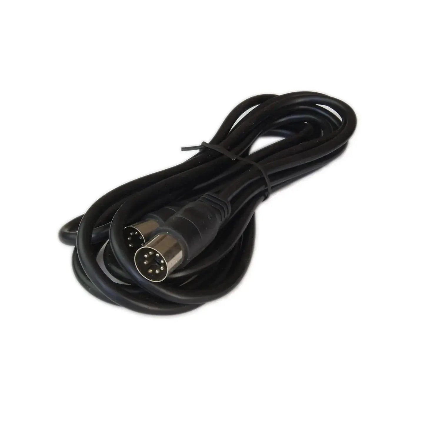 Fender Super Sonic amp cable with black 7-pin connectors, coiled for TGP-Guitars