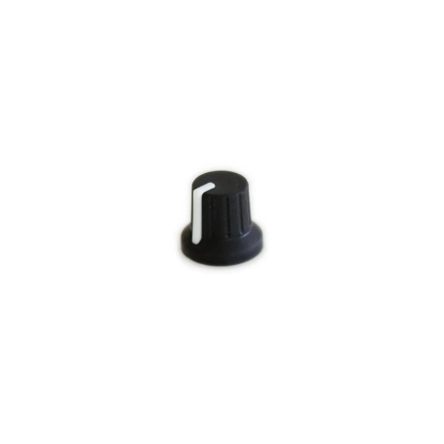 Black Neunaber Audio control knob for guitar, bass, or amp on white background