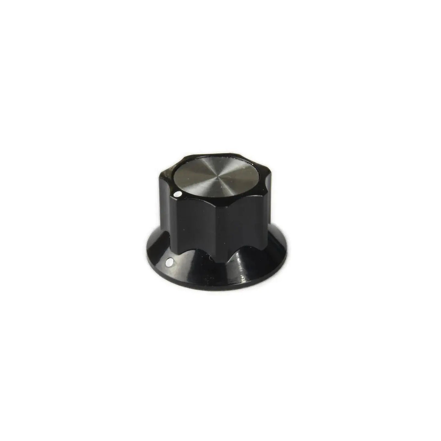 Black guitar amp control knob with silver top for TGP-Guitars premium parts