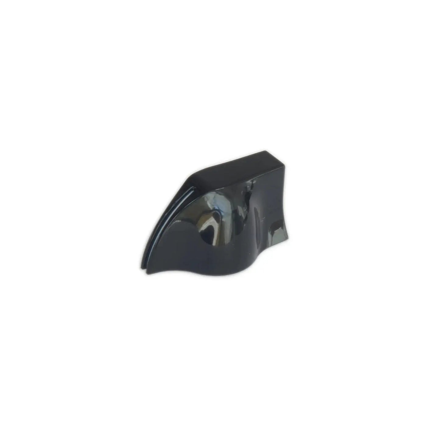 Glossy black guitar amp knob with ergonomic grip on white background, TGP-Guitars part