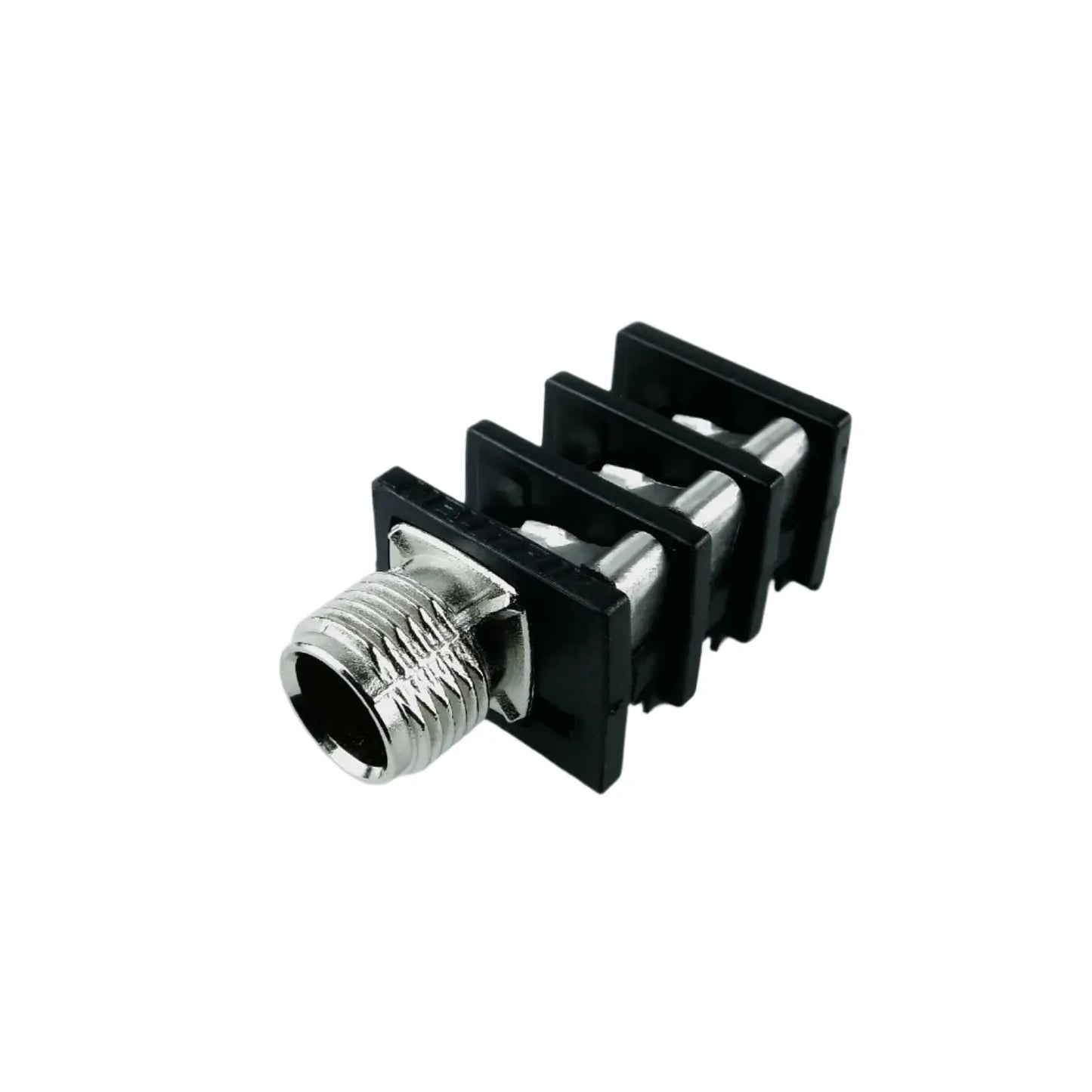 Guitar amp input jack metal part with black housing, TGP-Guitars premium accessory