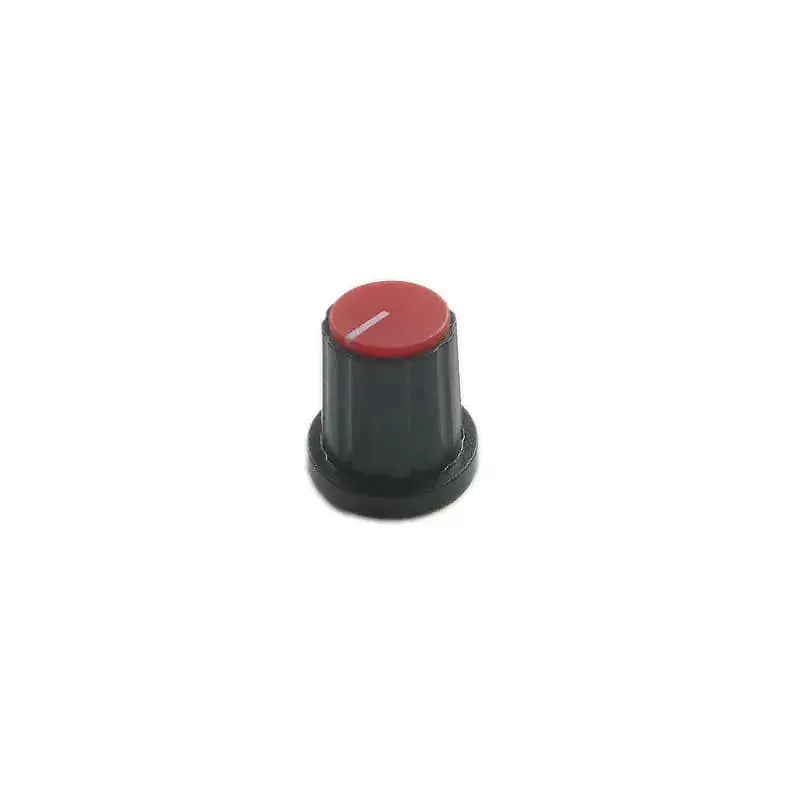 Black and red guitar or amp control knob replacement part on white background, TGP-Guitars
