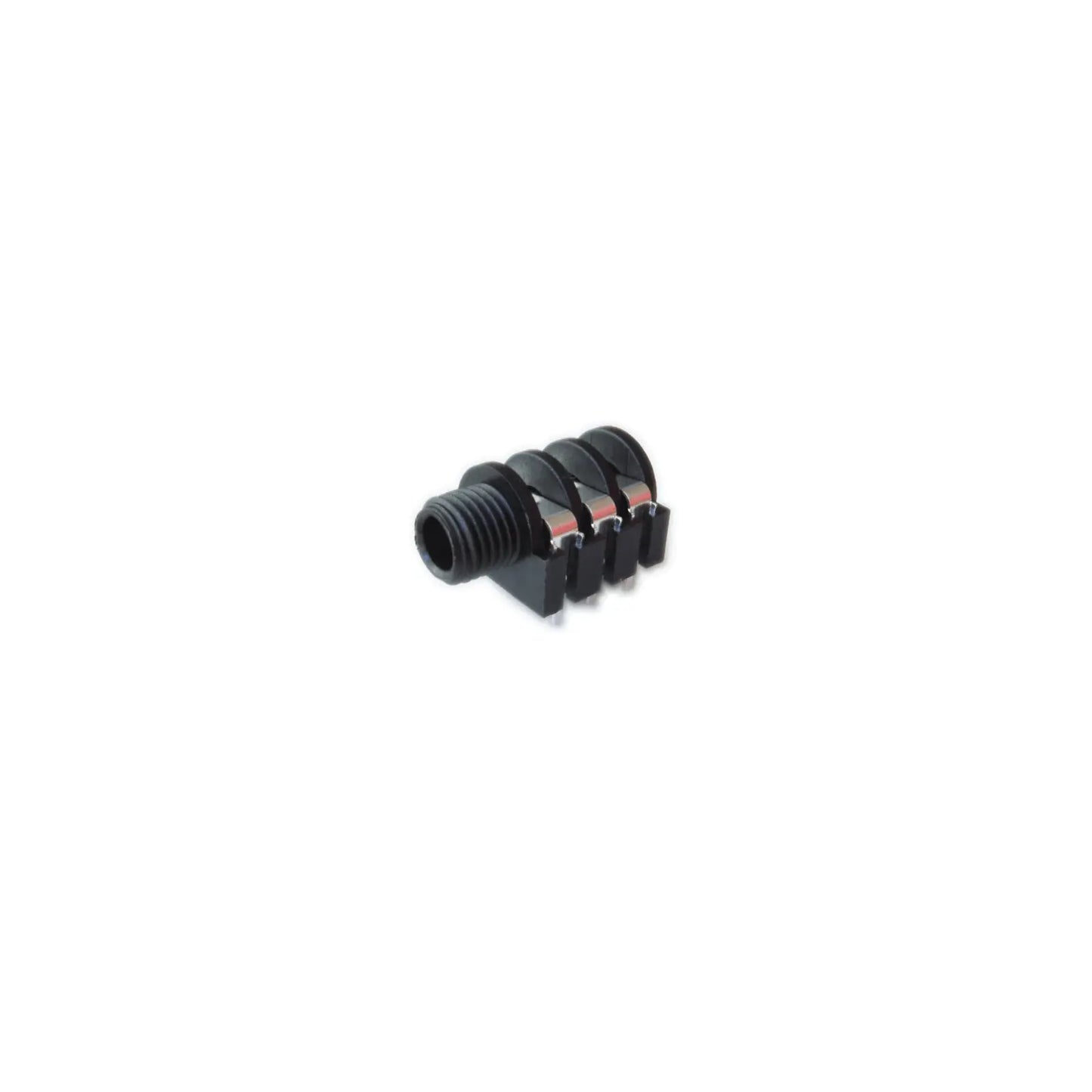 Black guitar saddle bridge part for electric guitar on white background, TGP-Guitars