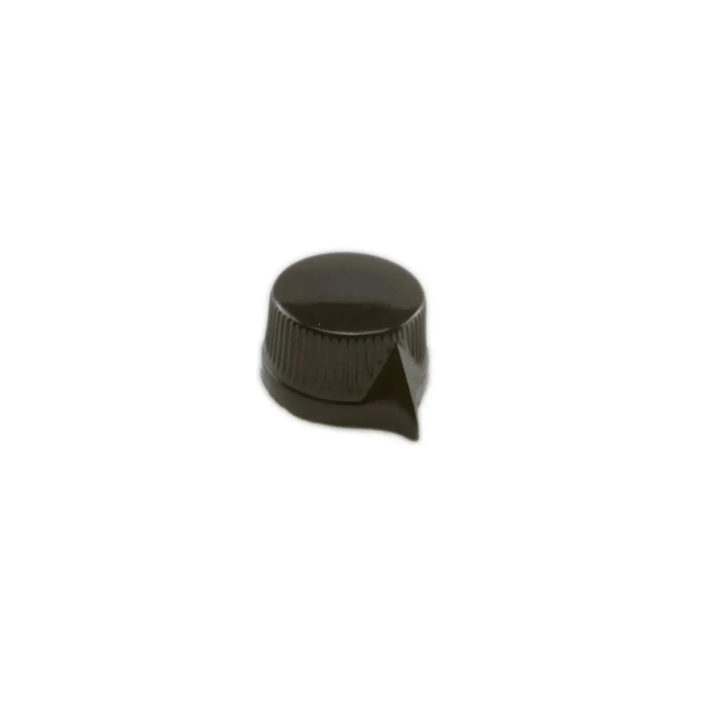 Black amplifier knob for guitars on white background, TGP-Guitars premium guitar part