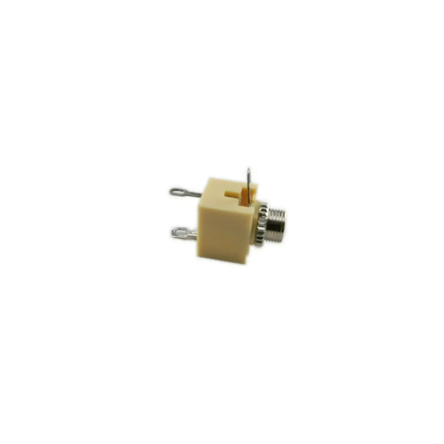 Guitar output jack socket part with cream housing for electric guitar or bass
