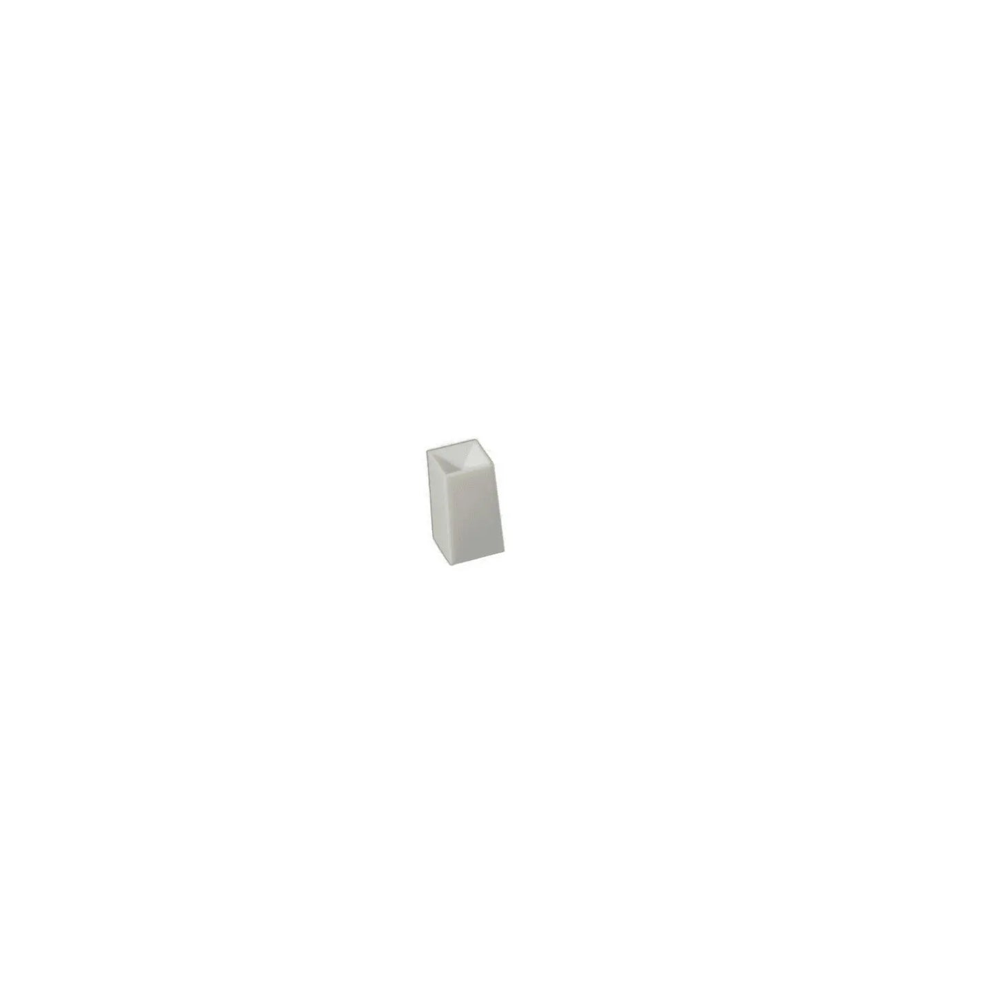 White plastic guitar amp knob on white background, TGP-Guitars premium parts